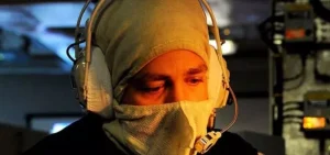 Military Officer with fire retardant headset